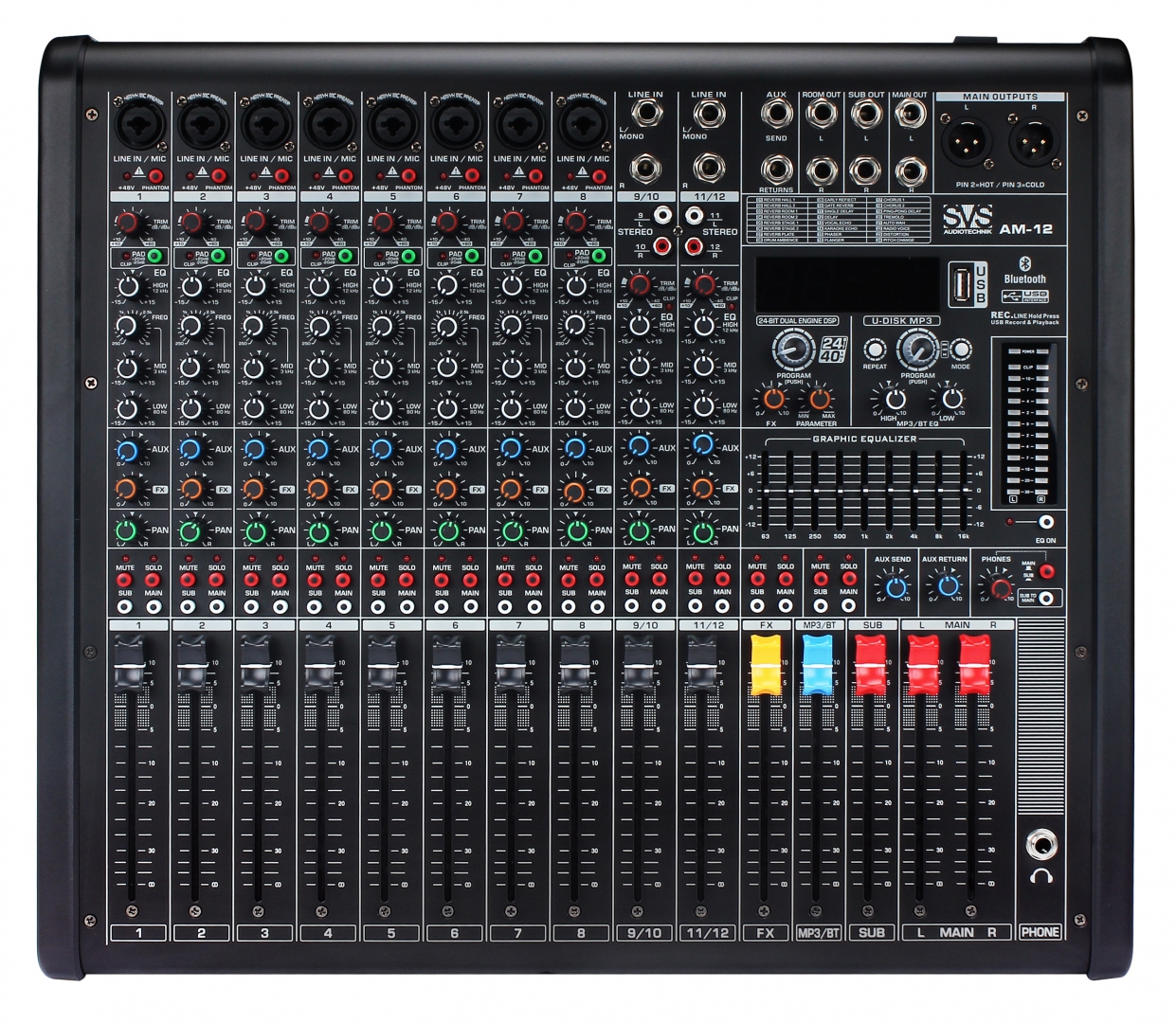 SVS Audiotechnik mixers AM-12 Микшерный пульт аналоговый, 12-канальный в Малой Вишере