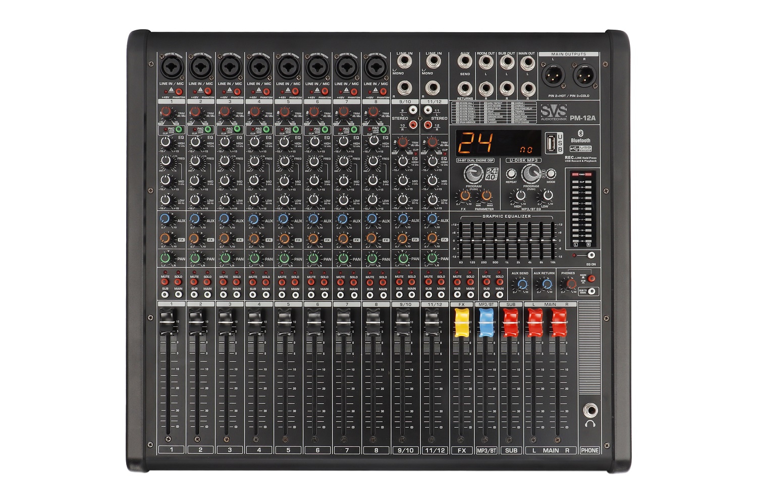 SVS Audiotechnik mixers PM-12A Активный аналоговый микшерный пульт, 12-канальный в Малой Вишере